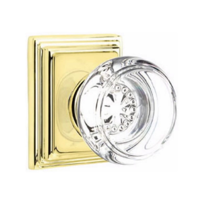 Emtek Georgetown Knob Concealed Screws With Wilshire Rosette