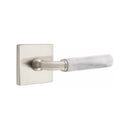 Emtek Select R-BAR White Marble Lever Concealed Screws with Square Rosette