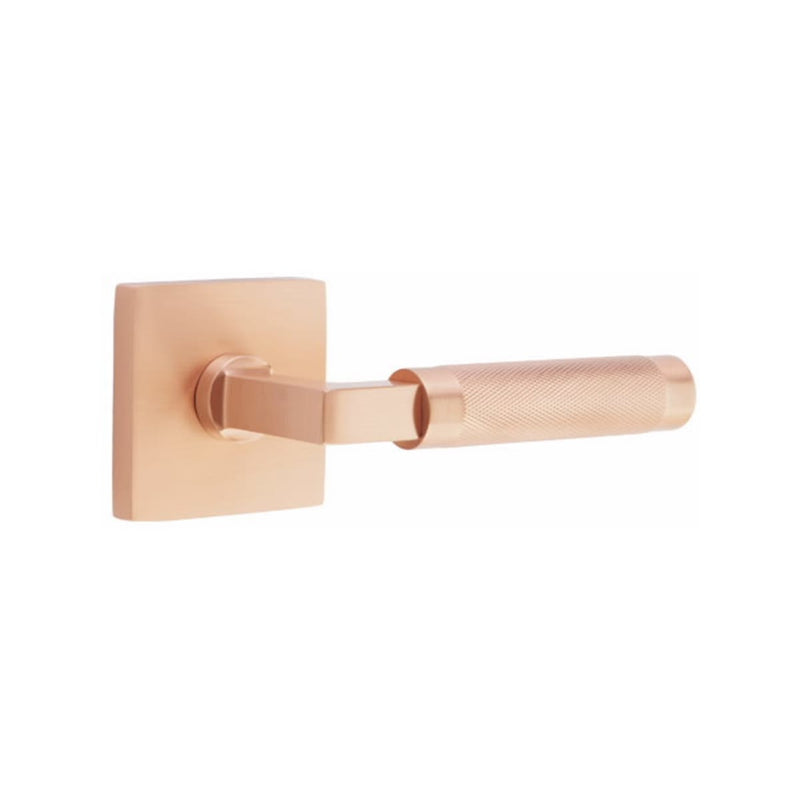 Emtek Select L-Square Knurled Lever with Square Rosette