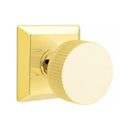 Emtek Select Conical Straight Knurled Concealed Screws Knob with Quincy Rosette