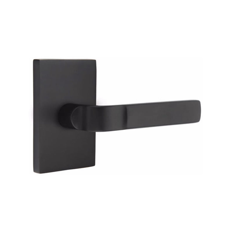 EMTEK Aston Lever Concealed Screws with Modern Rectangular Rosette