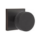 Emtek Select Conical Straight Knurled Knob Concealed Screws with Square Rosette