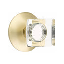 Emtek Modern Square Knob Concealed Screws with Modern Rosette