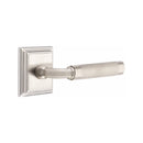 Emtek Select R-BAR Knurled Lever Concealed Screwswith Wilshire Rosette