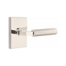Emtek Select L-Square Straight Knurled Lever Concealed Screws with Modern Rectangular Rosette