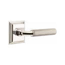 Emtek Select R-BAR Straight Knurled Lever Concealed Screws with Wilshire Rosette
