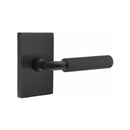 Emtek Select R-BAR Straight Knurled Lever with Modern Rectangular Rosette