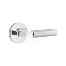 Emtek Select L-Square Straight Knurled Lever Concealed Screws with Disk Rosette