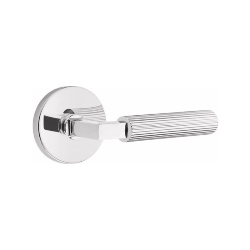 Emtek Select L-Square Straight Knurled Lever with Disk Rosette