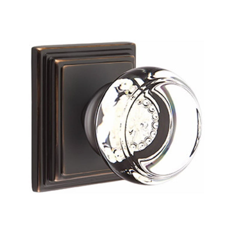 Emtek Georgetown Knob Concealed Screws With Wilshire Rosette