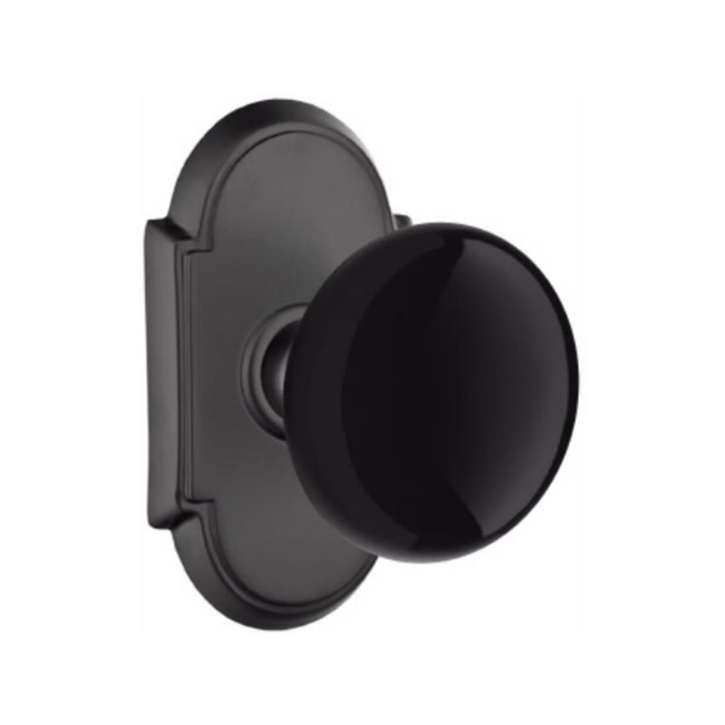 Emtek Brass Rosette Ebony Knob With