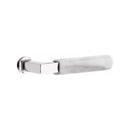 Emtek Dummy Adelaide Mortise Handleset with Select L-Square White Marble Lever