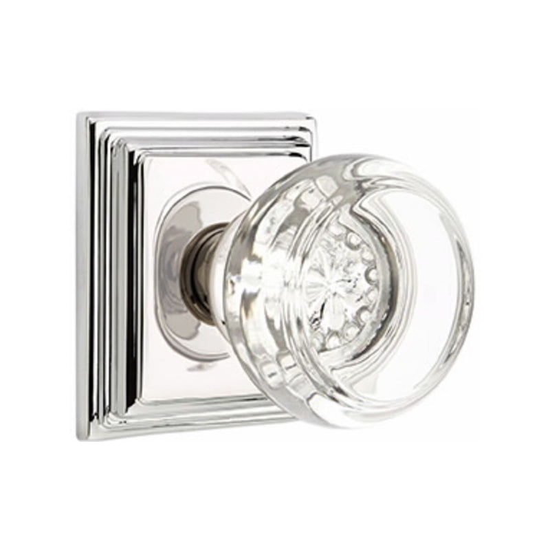 Emtek Georgetown Knob Concealed Screws With Wilshire Rosette