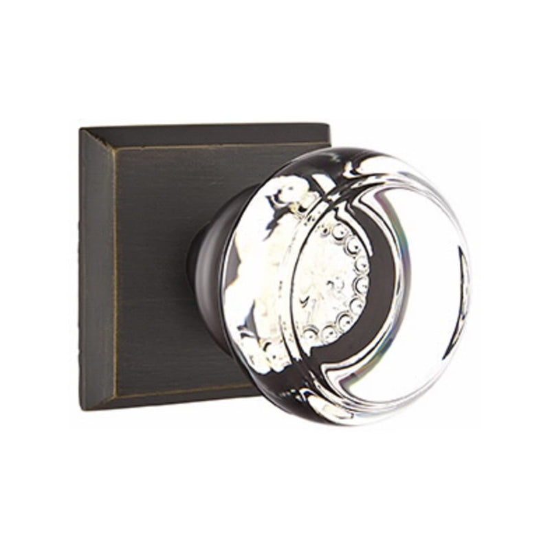 Emtek Glass Georgetown Knob Concealed Screws with