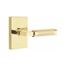 Emtek Select L-Square Knurled Lever with Modern Rectangular Rosette
