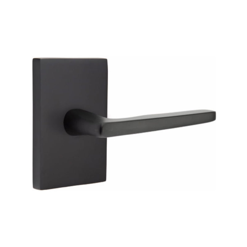 Emtek Hermes Lever Concealed Screws with Modern Rectangular Rosette