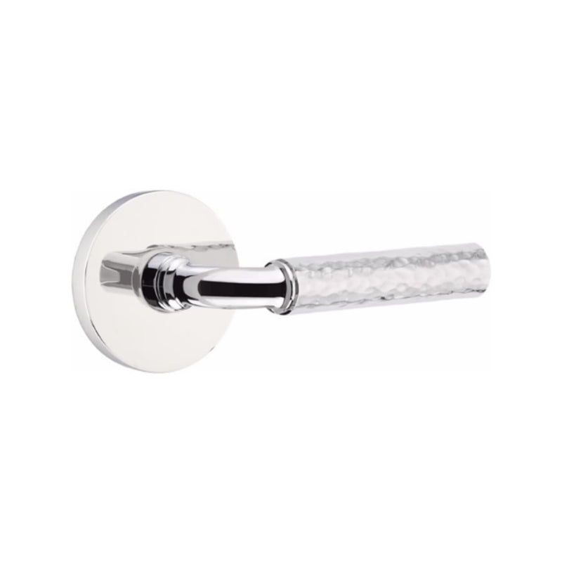 Emtek Select R-BAR Hammered Lever Concealed Screws  with Disk Rosette