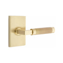Emtek Select L-Square Knurled Lever with Modern Rectangular Rosette
