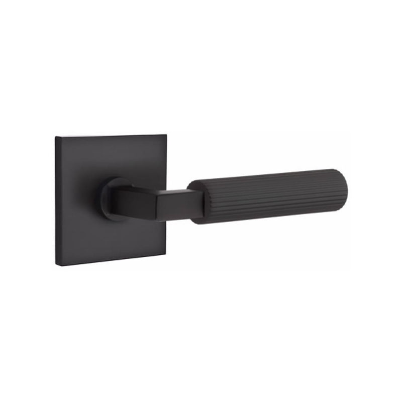 Emtek Select L-Square Straight Knurled Lever Concealed Screws with Square Rosette