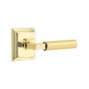 Emtek Select L-Square Faceted Lever Concealed Screws with Wilshire Rosette
