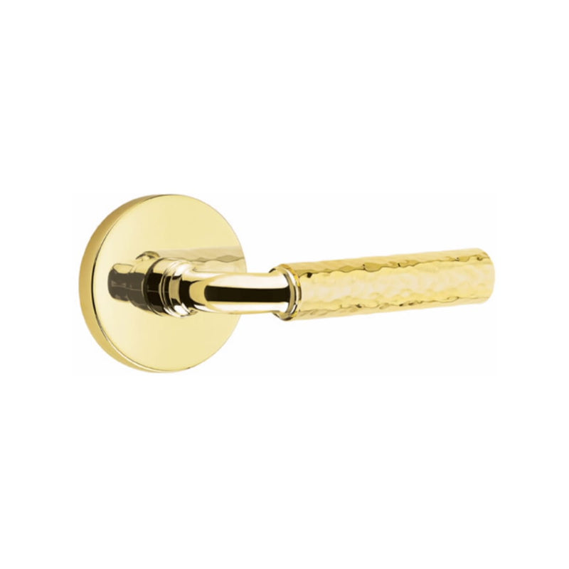 Emtek Select R-BAR Hammered Lever Concealed Screws  with Disk Rosette