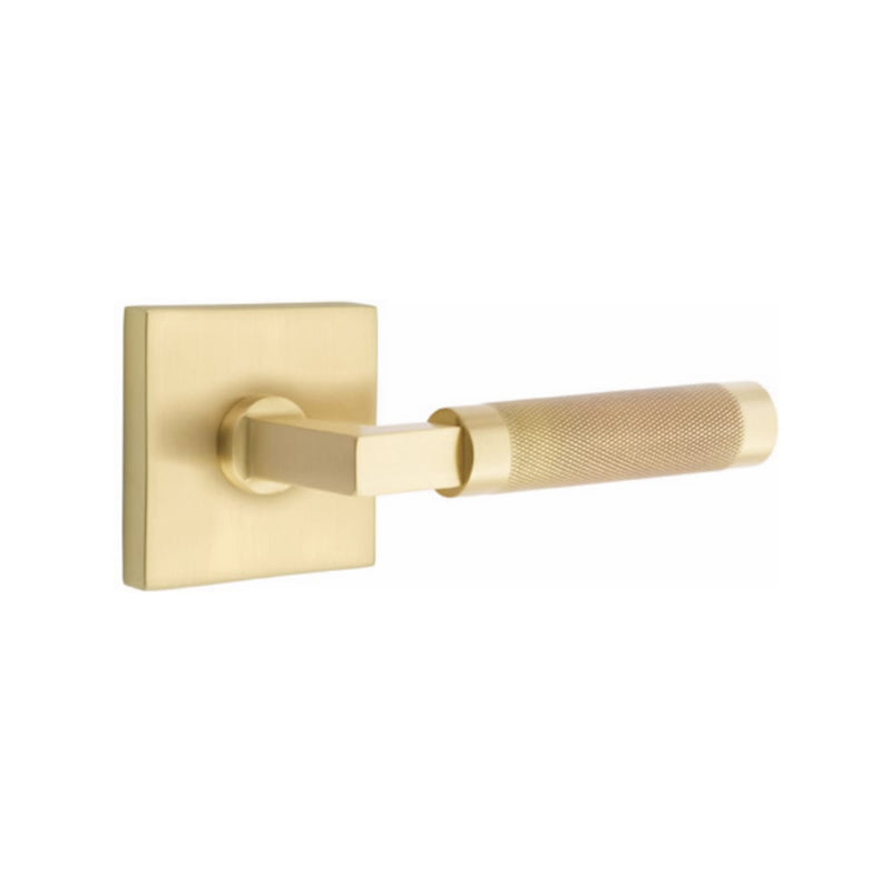 Emtek Select L-Square Knurled Lever with Square Rosette
