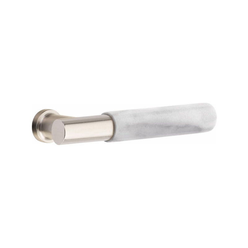 Emtek Modern Style Electronic Keypad Leverset with Select T-Bar White Marble Lever