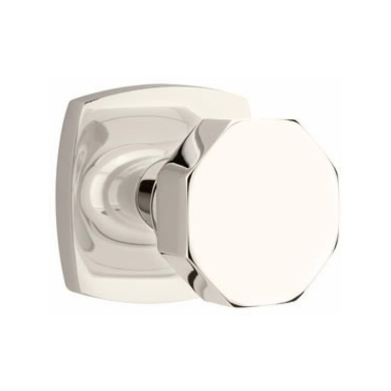 Emtek Octagon Knob Concealed Screws with Urban Modern Rosette