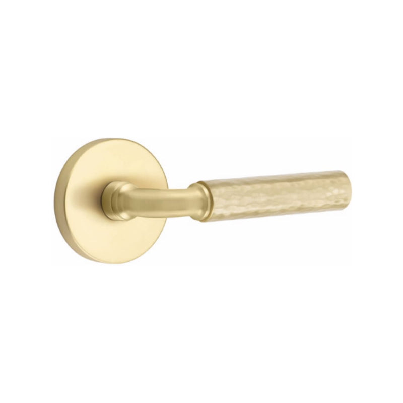 Emtek Select R-BAR Hammered Lever Concealed Screws  with Disk Rosette
