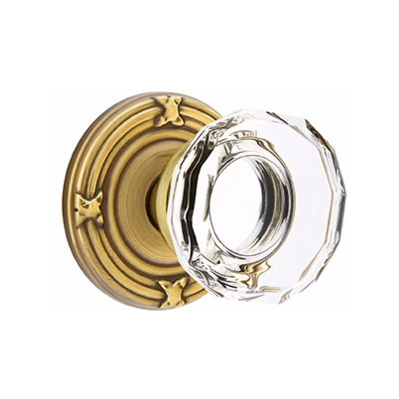 Emtek Lowell Knob Concealed Screws With Ribbon & Reed Rosette