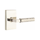 Emtek Select L-Square Hammered Lever Concealed Screws with Modern Rectangular Rosette