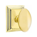 Emtek Egg Knob Concealed Screws With Wilshire Rosette