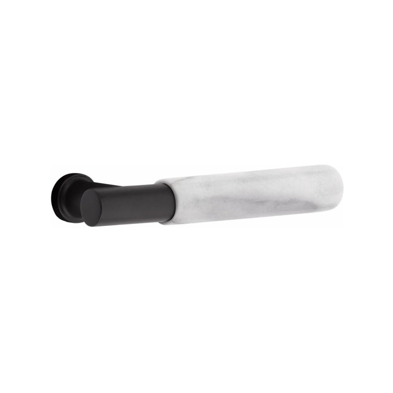 Emtek Modern Style Electronic Keypad Leverset with Select T-Bar White Marble Lever