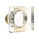 Emtek F20 Function Lugano Mortise Handleset with Modern Square Glass Knob