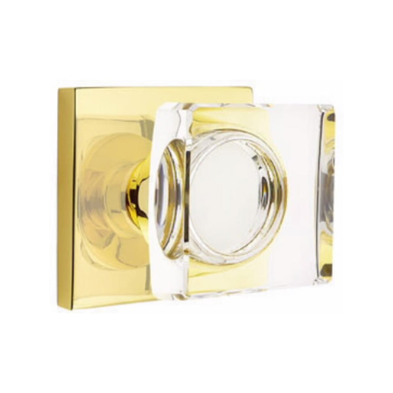 Emtek Modern Square Knob Concealed Screws with Square Rosette