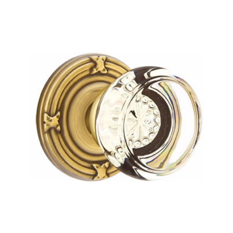 Emtek Georgetown Knob Concealed Screws With Ribbon & Reed Rosette