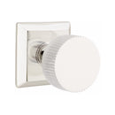Emtek Select Conical Straight Knurled Concealed Screws Knob with Quincy Rosette