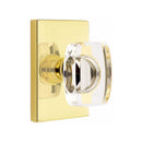 Emtek Windsor Knob Concealed Screws with Modern Rectangular Rosette
