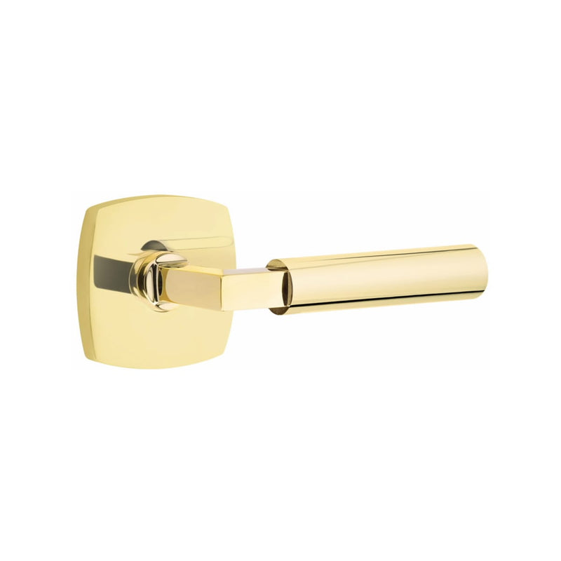 Emtek Select L-Square Smooth Lever Concealed Screws with Urban Modern Rosette
