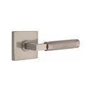 Emtek Select L-Square Knurled Lever Concealed Screws with Square Rosette