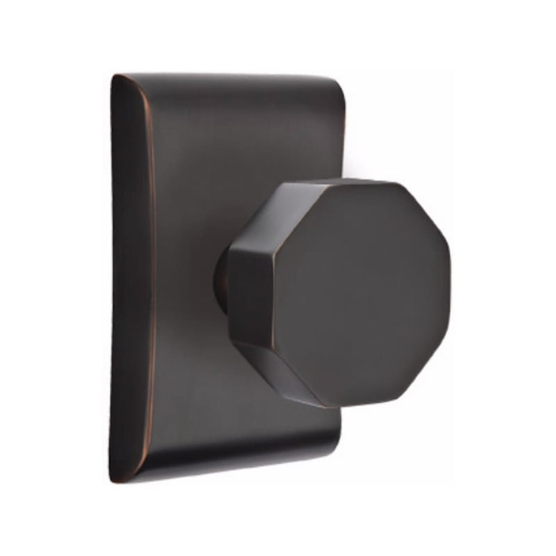 Emtek Octagon Knob Concealed Screws with Neos Rosette