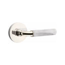 Emtek Select R-BAR White Marble Lever with Disk Rosette