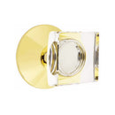 Emtek Modern Square Knob Concealed Screws with Modern Rosette