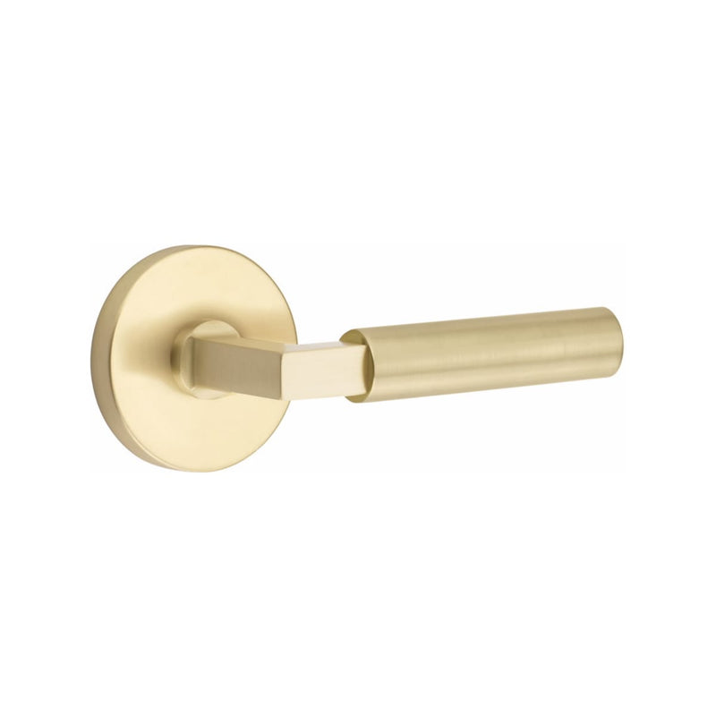 Emtek Select L-Square Smooth Lever Concealed Screws with Disk Rosette