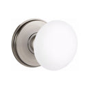 Emtek Brass Rosette Ice White Knob With Watford Rosette