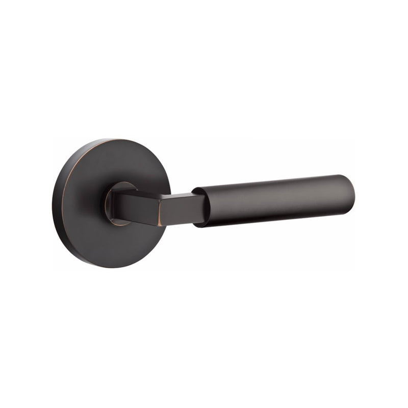 Emtek Select L-Square Smooth Lever Concealed Screws with Disk Rosette