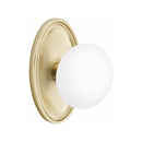 Emtek Brass Rosette Ice White Knob Concealed Screws With Oval Rosette