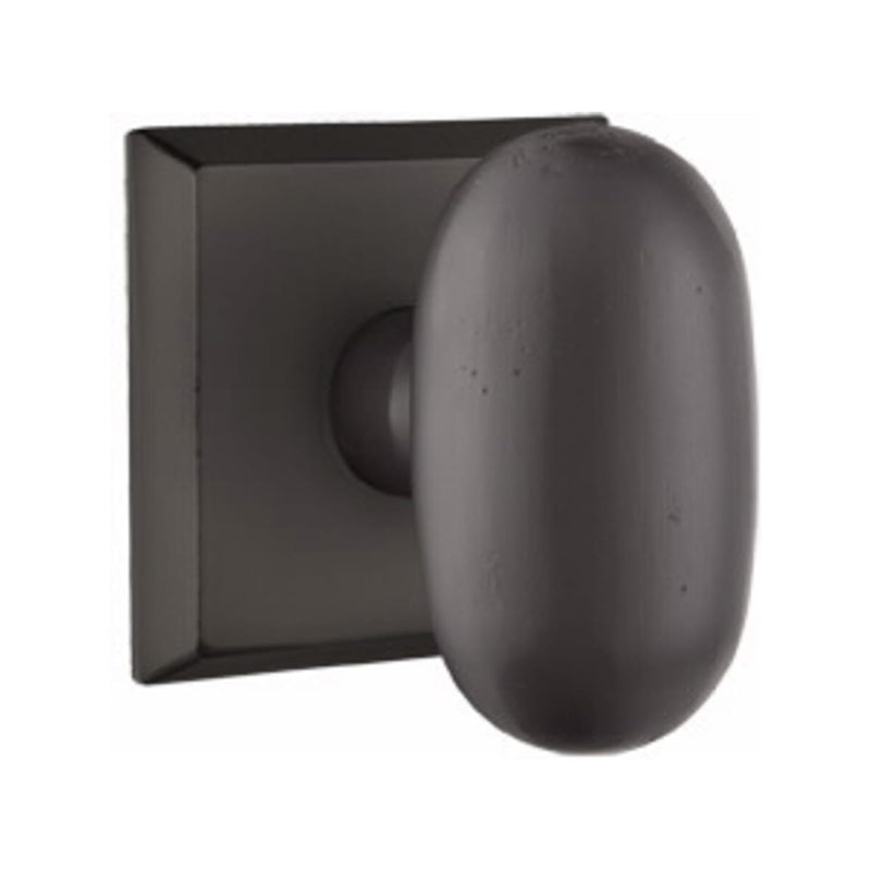 Emtek Sandcast Bronze Egg Knob Concealed Screws with