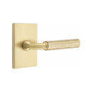 Emtek Select R-BAR Hammered Lever Concealed Screws with Modern Rectangular Rosette