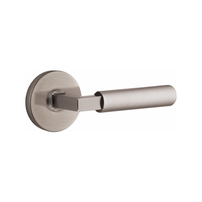 Emtek Select L-Square Smooth Lever Concealed Screws with Disk Rosette
